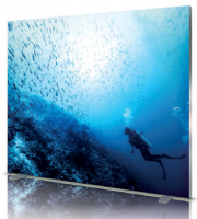 LED Leuchtrahmen 120 - beidseitig - freistehend mit Fussplatten