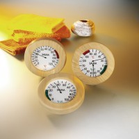 Hygrometer in rundem Holzrahmen 155 mm