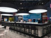 LED Rundleuchten 120 - einseitig - Horizontale Deckenabhängung